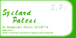 szilard palcsi business card